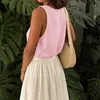 Suéter de Mujer 2026 con Acabado de Alta Gama, Tejido de Punto Casual de Verano, Chaleco sin Mangas, Suéter de Mujer Estilo Relajado