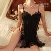 Camisón sexy con tirantes y almohadillas para el pecho Ruolan, talla grande de encaje, ideal para el hogar, 9772.