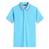 Camisa Polo Sailuo de Algodão com Gola Colorida de Manga Curta e Lapela Slim Fit Confortável Simples Versátil Cor Sólida Clássica Moda Estampável