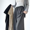 Calça Wide Leg Cinza Escuro para Mulheres, Outono e Inverno Cintura Alta Drapeada Calça Mochi, Petite Preguiçosa Casual Esportiva Calça Reta A5669