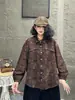 Otoño 2026 Nueva Moda Estampada Cuello Solapa Holgada Adelgazante Manga Larga Camisa de Madre Blusa Elegante Mayoreo