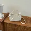 Bolso de nube plisado de ante para mujer 2026 nuevo estilo casual vintage bolso de hombro cruzado bolso de mano versátil para el día a día