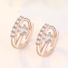 Aretes Chapados en Plata Esterlina S925 para Mujer, Aretes Micro-Incrustados, Aretes, Lujo Accesible, Alta Gama, Venta al por Mayor de Aretes Europeos y Americanos Transfronterizos, Venta Caliente