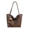 Yuezi 2026 Otoño/Invierno Nueva Moda Bolso Casual Simple Retro Bolso Tote Gran Capacidad para Viajar al Trabajo Bolso de Hombro Único