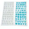 Pegatinas de Letras Inglesas con Polvo Dorado y Diamantes para Diario, Pegatinas Adhesivas Decorativas Brillantes 3D, Pegatinas de Letras Coloridas