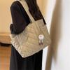 Bolsa Tote de Lona Acolchada de Gran Capacidad Nueva 2024, Bolso Bandolera Versátil para Viaje Diario