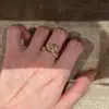 Como una Mariposa en la Naturaleza, Anillo Vintage con un Estilo de Dinero Viejo a la Moda, Anillo Dorado con un Toque de Lujo Ligero y Sensación de Alta Gama, Anillo Abierto