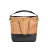 Bolso de Cadena Acolchado Estilo Francés Inspirado en Chanel, Bolso de Mano de Alta Gama para Viajes Diarios, Bolso Saco de Gamuza de Cuero Genuino de Gran Capacidad