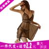 Jiuai camisón lencería sexy camisón de encaje malla tirantes conjunto de dos piezas encaje transparente ropa interior sexy pijamas al por mayor