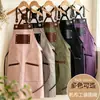 Delantal exclusivo de lona patchwork transfronterizo, nuevo estilo para cafeterías, ropa de trabajo, catering, barbacoa, personalizable con logo