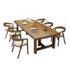 Mesa de conferencia y silla de madera maciza sencilla y moderna, mesa larga combinada para oficina, estudio en casa, mesa de capacitación para el personal