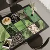 Jogo Americano Estilo Medieval, Série Verde, À Prova d'Água, À Prova de Óleo, Lavável, Protetor de Mesa, Resistente ao Calor, Resistente a Altas Temperaturas