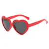 Gafas de sol infantiles con forma de corazón transfronterizas, Gafas de fiesta infantiles de moda de colores caramelo con forma de corazón, Gafas de sol para niños nuevas al por mayor