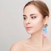 Pendientes de Borla de Cuentas de Arroz Hechos a Mano de Venta Caliente Europea y Americana Pendientes Largos Tejidos con Flecos de Estilo Étnico Bohemio para Mujer