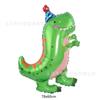 Estilo ins Corea del Sur sombrero de cumpleaños lindo de 18 pulgadas dinosaurio globo de aluminio globo para fiesta de cumpleaños infantil