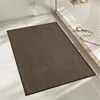 Alfombrilla de Piso para Baño de Color Sólido Simple, Alfombrilla de Piso de Lino Sintético y Lodo Diatomeas, Antideslizante Resistente a la Suciedad para Puerta de Inodoro, Almohadilla para Pies Absorbente de Agua