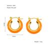 Aretes colgantes de moda de acero de titanio estilo nuevo europeo y americano, aretes de aro con personalidad de acero inoxidable, diseño popular que combina con todo para mujer