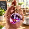Colgante acrílico relleno de aceite con arena movediza, nube de sirena, llavero lindo, accesorio para mochila de estudiante, pequeño regalo exquisito