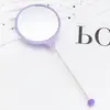 Nuevo espejo de mango con cuentas DIY portátil espejo de alta definición espejo de mano con maquillaje espejo pequeño
