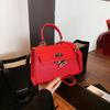 Bolsas Femininas Populares Transfronteiriças 2026 Nova Moda Tendência Bolsa de Mão Kelly Texturizada Ombro Único Transversal Pequena Quadrada