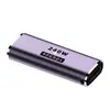 Adaptador USB 4.0 tipo C macho a C hembra 240W, curva tridimensional en forma de L, carga súper rápida PD3.1, morado oscuro