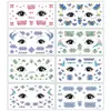 Pegatinas de maquillaje facial de escamas de sirena con purpurina nuevas transfronterizas, personalidad linda, pegatinas de tatuaje temporal para bola de vacaciones