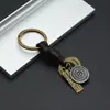 Acessórios de Chaveiro Tecidos à Mão de Couro Bovino Vintage do Fabricante, Acessórios de Pingente Semi-Acabados DIY Versáteis de Corda de Couro