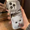 Capa Engraçada de Gatos e Cachorros para Celular Apple 16promax 15plus Espelho 14 Transparente 13 Fofa 12