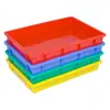 Plato Cuadrado de Plástico Multicolor Engrosado Apilable Clasificación de Ferretería Marco de Plástico Caja para Piezas Digitales Marco de Plástico de Rotación para Taller