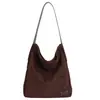 Popular Bolso Tote Retro de Gran Capacidad para Mujer 2025 Principios de Otoño Nicho Estilo Occidental Simple Bolso de Hombro Único Cruzado de Alta Gama