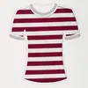 Tejido de punto de algodón personalizado con patrón de rayas, adecuado para camisetas y camisetas interiores de moda de primavera y verano; tejido elástico, transpirable y apto para la piel