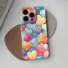 Funda dura de una sola capa con forma de corazón de color caramelo estilo europeo para 15pro, funda de teléfono con película para iPhone17, linda