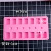 Molde de silicona para mahjong de resina epoxi cristalina DIY, alto espejo, creativo, todo en uno, color trece mahjong