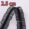 Encaje Plisado de Encaje Bilateral Colorido de 2.5 cm Juguete Joyería Gasa de Nieve Banda Elástica Encaje de Hongo Transparente