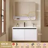 2026 Nuevo Lavabo Espesor Color Crema de Aluminio Espacial con Lavabo Cerámico Integrado para Gabinete de Baño e Inodoro