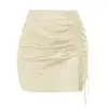 Falda corta envolvente de cadera falda chica caliente viento de deseo puro estilo A falda corta fina de cintura alta primavera y verano