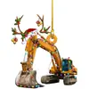 Novedad Árbol de Navidad Colgante Camión Decoración Colgante Plano Excavadora de Navidad Decoración Colgante Decoración Rústica