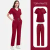 Ropa para Lavar a Mano Bordada Traje Dividido Ropa Quirúrgica para Dentista Oral Ropa de Trabajo para Clínica Secado Rápido Ropa para Enfermeras Venta al por Mayor