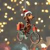 Colgante Acrílico Perrito Paseo Navideño Decoraciones Transfronterizas Nuevas para Interior de Coche Colgante para Árbol de Navidad