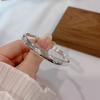 Pulsera de Plata Pura 9999 Trébol de la Suerte para Mujer Sólida Push-Pull Moda Elegante Pulsera Regalo Joven para Novia