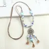 Nueva Colección de Collares: Accesorios de Cerámica Estilo Étnico Vintage para Suéteres, Colgantes Sencillos y Versátiles para Combinar con la Ropa