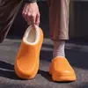 Pantuflas impermeables y pantuflas de algodón para mujer, nueva colección otoño/invierno 2026, antideslizantes para interior, con forro de felpa, engrosadas y cálidas pantuflas de EVA para hombre