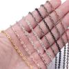 Cadena fina de hierro plano prensado de 2 mm, línea plana, cadena de eslabones cruzados redondos, color de retención de galvanoplastia, cadena O, accesorios para joyería hecha a mano DIY