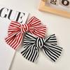 Celebridad de Internet Pinza de Resorte para Cola de Caballo Larga Clip de Primavera Corea del Sur Lazo Rayado Pasador de Peluche Clip para Niña Accesorios para el Cabello Clip para Cola de Caballo