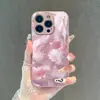 Edição Norte-Americana Coração de Pena Rosa Suave Gota d'Água 15Pro Capa Protetora Rosa Capa de Celular Estilosa iPhone17