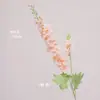 Flor de simulación delphinium jacinto ceremonia de boda salón de bodas guía fila de flores decorativa 2 horquillas arreglo floral flocado con flor hotel