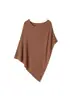 Capa Metálica Marca Z Moda Femenina Venta Caliente Transfronteriza Abrigo Asimétrico Estilo Europeo y Americano Blanco Café Za