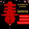 Lanterna de primavera de ano novo, lanterna de papel de plástico, festival de casamento, decoração festiva, lanterna dobrável de favo de mel vermelho, decoração suspensa