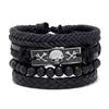 Conjunto combinado de pulseiras trançadas masculinas para e-commerce transfronteiriço, atacado, acessórios de liga, cordão manual DIY, geração de acessórios de cabelo