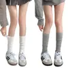Calcetines de pantorrilla apilados Miu Gray para mujer, estilo fino de primavera y verano, a la moda y versátiles, estilo perezoso, calcetines de algodón puro negros y grises